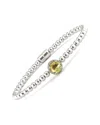 Gemstones Silver 1.23 Ct. Tw. Diamond & Citrine Bangle Bracelet