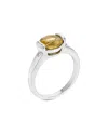 Gemstones Silver 1.30 Ct. Tw. Citrine Ring In Metallic