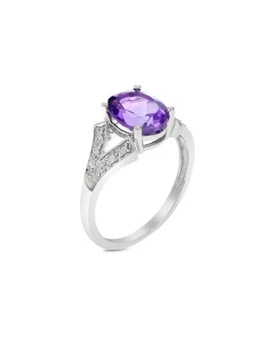 Gemstones Silver 1.70 Ct. Tw. Purple Amethyst Ring