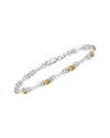 Gemstones Silver 1.86 Ct. Tw. Diamond & Citrine Bracelet
