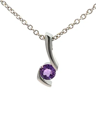 GEMSTONES SILVER 2.00 CT. TW. AMETHYST NECKLACE