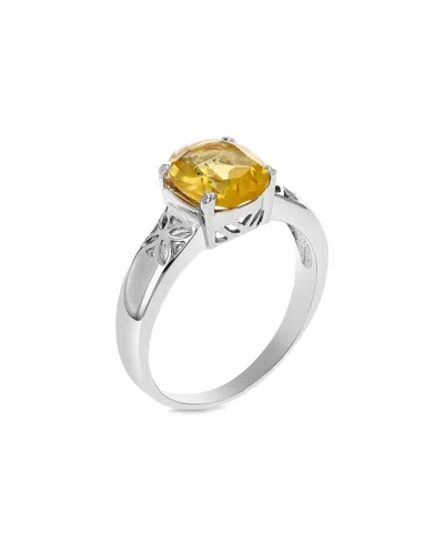 Gemstones Silver 2.00 Ct. Tw. Citrine Ring In Metallic