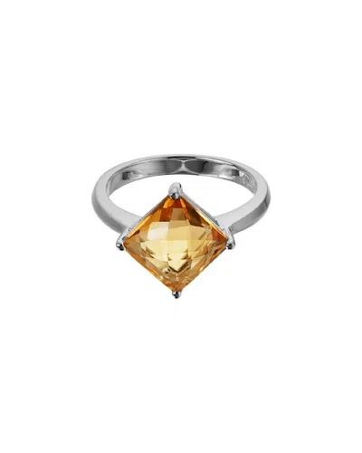 Gemstones Silver 2.80 Ct. Tw. Citrine Half-eternity Ring