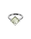 Gemstones Silver 2.80 Ct. Tw. Prasiolite Half-eternity Ring
