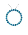 Gemstones Silver 2.95 Ct. Tw. Blue Topaz Necklace