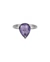 Gemstones Silver 3.30 Ct. Tw. Amethyst Half-eternity Ring In Purple