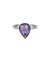 Gemstones Silver 3.30 Ct. Tw. Amethyst Half-eternity Ring In Transparent