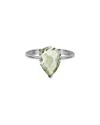 Gemstones Silver 3.30 Ct. Tw. Prasiolite Half-eternity Ring