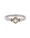 Gemstones Silver 3.93 Ct. Tw. Diamond & Lemon Quartz Bangle Bracelet