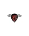 Gemstones Silver 4.30 Ct. Tw. Garnet Half-eternity Ring