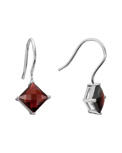 Gemstones Silver 4.70 Ct. Tw. Garnet Earrings