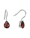 Gemstones Silver 5.30 Ct. Tw. Garnet Earrings