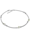 Gemstones Silver & Steel 2.37 Ct. Tw. Diamond & Lemon Quartz Necklace