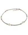 Gemstones Silver & Steel 2.80 Ct. Tw. Diamond & Lemon Quartz Necklace
