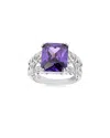 Gemstones Silver Cz Ring In Purple