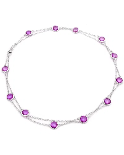Gemstones Silver Necklace