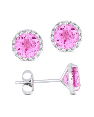 Gemstones Sselects Essentials 14k 1.69 Ct. Tw. Diamond & Pink Sapphire Earrings