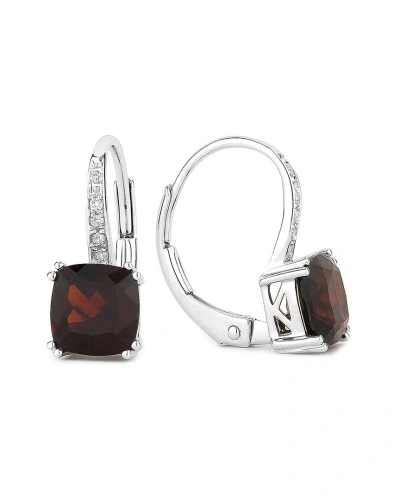 Gemstones Sselects Essentials 14k 1.89 Ct. Tw. Diamond & Garnet Earrings In Metallic