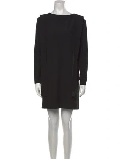 Pre-owned Gemsun Bateau Neckline Mini Dress W/ Tags In Black