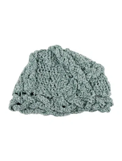 Pre-owned Gemsun Chenille Beanie W/tags In Green