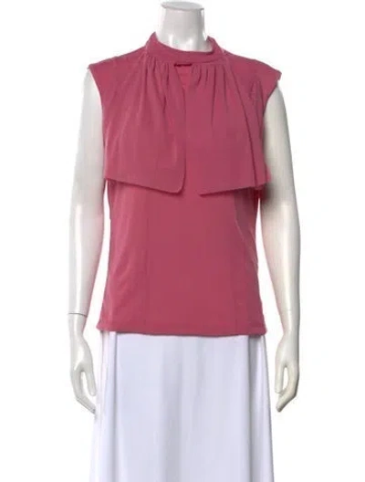 Pre-owned Gemsun Cowl Neck Sleeveless Top In Pink
