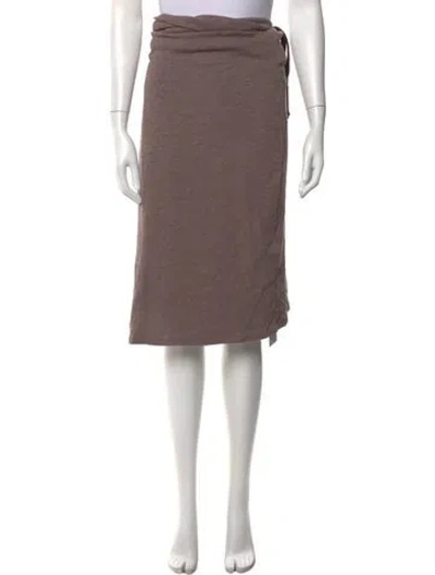 Pre-owned Gemsun Linen Midi Length Skirt W/ Tags In Brown