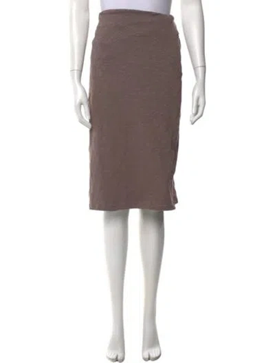Pre-owned Gemsun Linen Midi Length Skirt W/ Tags In Brown