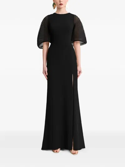Gemy Maalouf Back Bow-detail Maxi Dress In Black