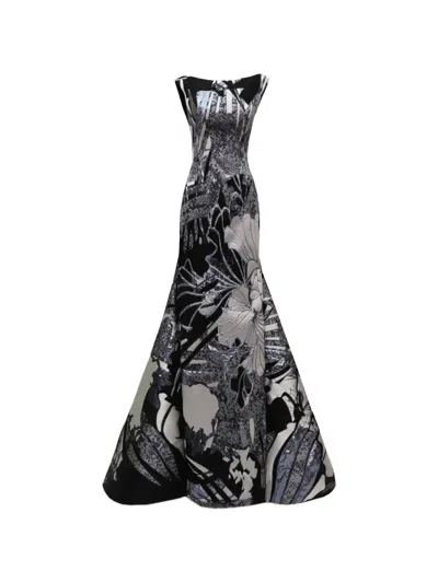 Gemy Maalouf Bateau-collar Maxi Dress In Black