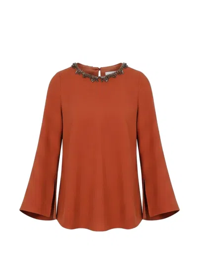 Gemy Maalouf Beaded Cowl-back Top In Multi