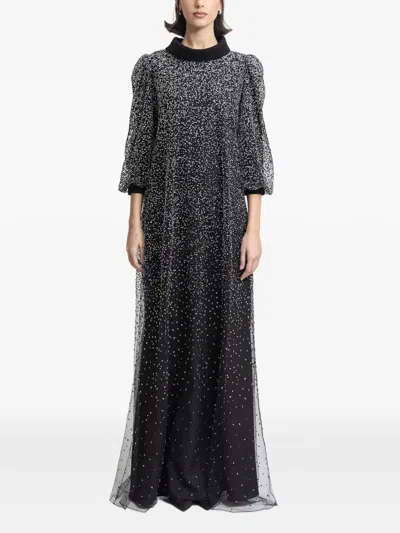 Gemy Maalouf Beaded-embellishment Maxi Dress In Black