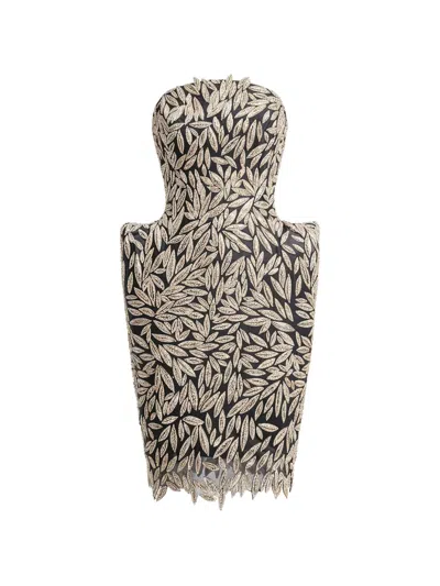 Gemy Maalouf Beaded Strapless Dress In Multi