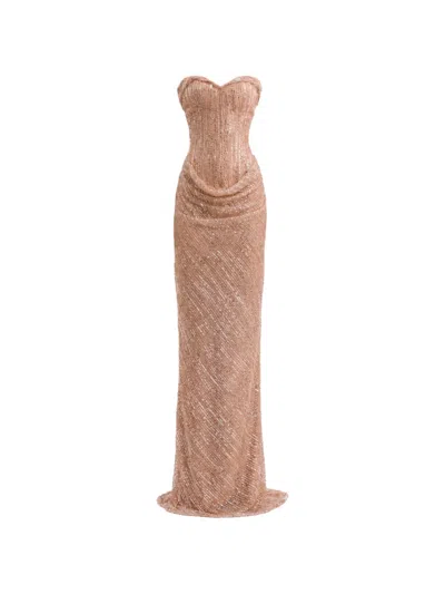 Gemy Maalouf Beaded Sweetheart-neckline Gown In Multi