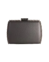 GEMY MAALOUF BLACK LEATHER CLUTCH WITH BLACK HARDWARE - CLUTCHES