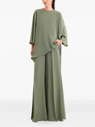 Gemy Maalouf Calligraphy-print Blouse In Green