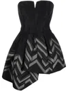 Gemy Maalouf Corset-style Asymmetric Blouse In Black