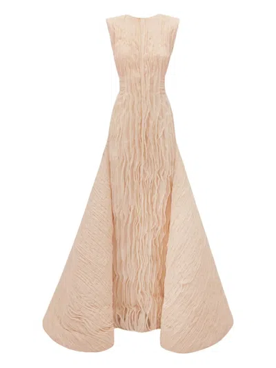 Gemy Maalouf Crinkled Dress In Pink