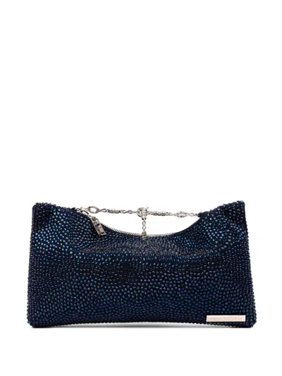 Gemy Maalouf Crystal-embellished Clutch Bag In Blue