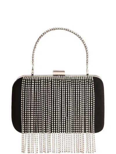 Gemy Maalouf Crystal-fringe Clutch Bag In Black