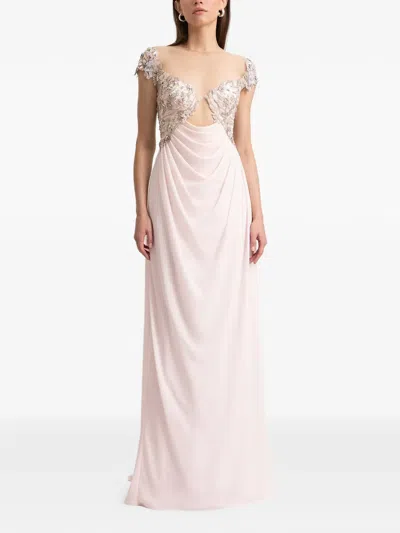 Gemy Maalouf Cut-out Corset Dress In Pink