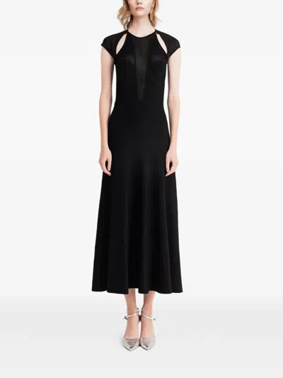 Gemy Maalouf Cut-out Detail Midi Dress In Black
