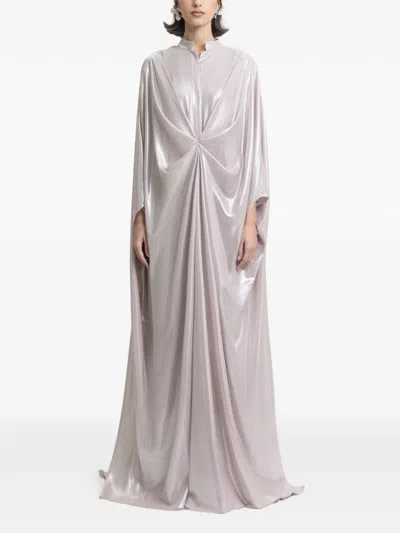 Gemy Maalouf Draped Loose-cut Maxi Kaftan In Neutral