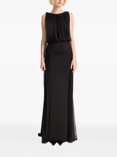 Gemy Maalouf Draped Maxi Dress In Black