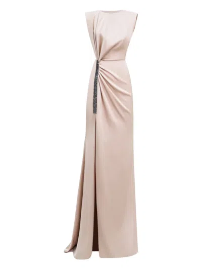 Gemy Maalouf Draped Maxi Dress In Neutral
