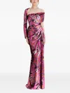 Gemy Maalouf Draped Sequin Dress In Multi