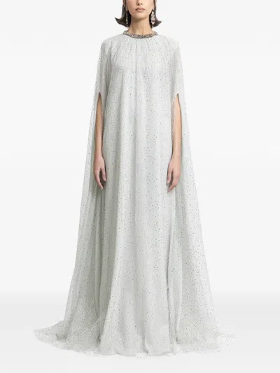 Gemy Maalouf Embellished-collar Maxi Dress In White