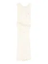 Gemy Maalouf Embellished Draped Maxi Dress In Neutral