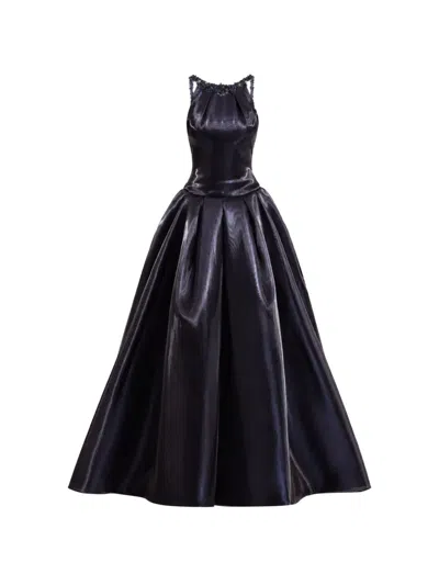 Gemy Maalouf Embellished Halter-neck Dress In Black