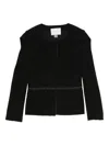 Gemy Maalouf Embellished Puff-sleeve Jacket In Black