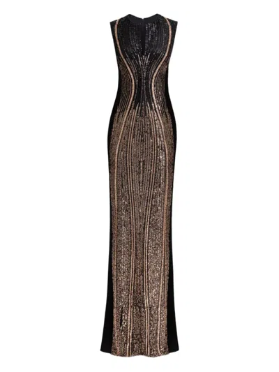 Gemy Maalouf Embellished Sleeveless Maxi Dress In Black